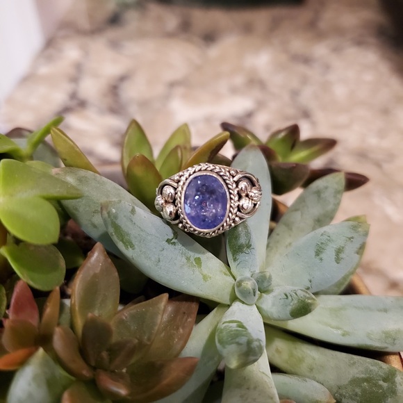 Artisan Rough Cut Tanzanite In SS Ring Sz 8 (NWOT) New Without Tags - Picture 7 of 16